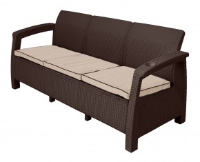 Диван Yalta Premium Sofa 3 Set (Ялта) шоколадный (+подушки под спину) в Ялуторовске - jalutorovsk.mebel-74.com | фото