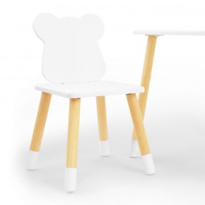 Комплект детской мебели стол и два стула Мишутка (Белый/Белый/Береза) в Ялуторовске - jalutorovsk.mebel-74.com | фото