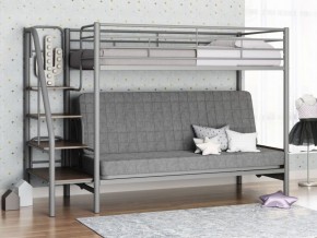 Кровать двухъярусная с диваном "Мадлен-3" (Серый/Серый) в Ялуторовске - jalutorovsk.mebel-74.com | фото