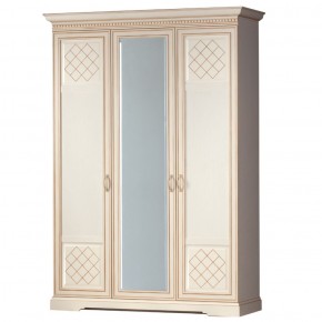 Шкаф для одежды 3-дверный №800 Парма кремовый белый в Ялуторовске - jalutorovsk.mebel-74.com | фото