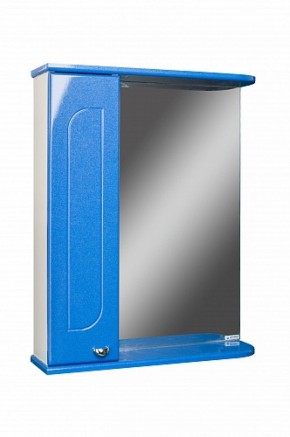 Шкаф-зеркало Радуга Синий металлик 55 левый АЙСБЕРГ (DA1129HZR) в Ялуторовске - jalutorovsk.mebel-74.com | фото
