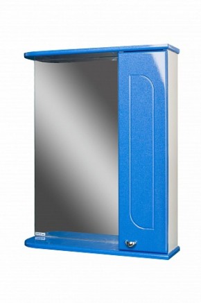 Шкаф-зеркало Радуга Синий металлик 55 правый АЙСБЕРГ (DA1129HZR) в Ялуторовске - jalutorovsk.mebel-74.com | фото