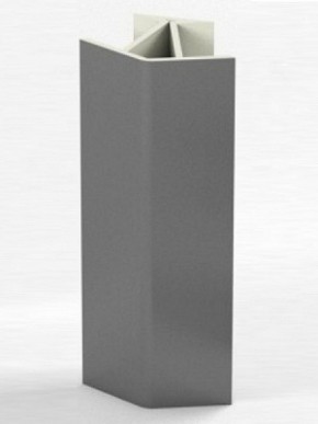Угловое соединение для цоколя 135 гр. h100 мм (Алюминий, Белый, Черный, Сонома) в Ялуторовске - jalutorovsk.mebel-74.com | фото